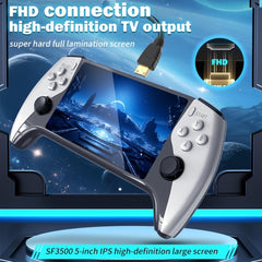 Portable Retro Handheld Game Console with 5.5" IPS Screen, 20,000+ Built-in Games, 14+ Emulators, TV Output & 5-Hour Battery
