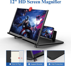 Foldable 12-Inch Phone Screen Magnifier Stand for Home Entertainment