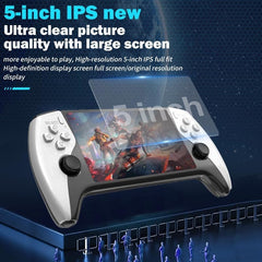 Portable Retro Handheld Game Console with 5.5" IPS Screen, 20,000+ Built-in Games, 14+ Emulators, TV Output & 5-Hour Battery
