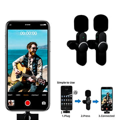 Wireless Lavalier Microphones for iPhone iPad