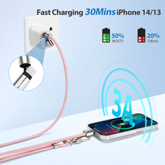 FAST CHARGING LANYARD Cable Type C- Lighting Charging Cord