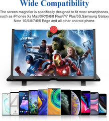 Foldable 12-Inch Phone Screen Magnifier Stand for Home Entertainment