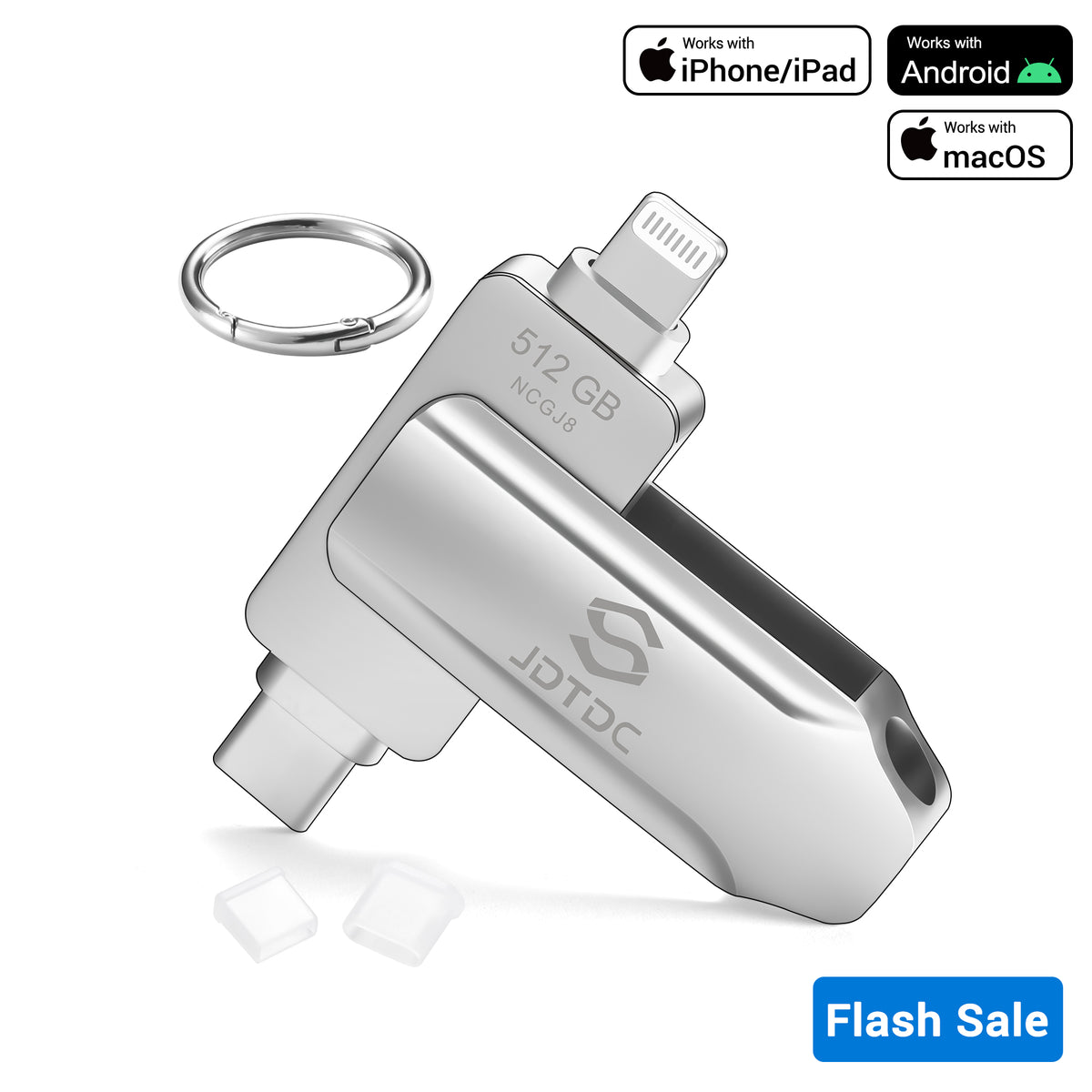 iPhone、iPad、Android 用 USB-C および Lightning フォトスティック