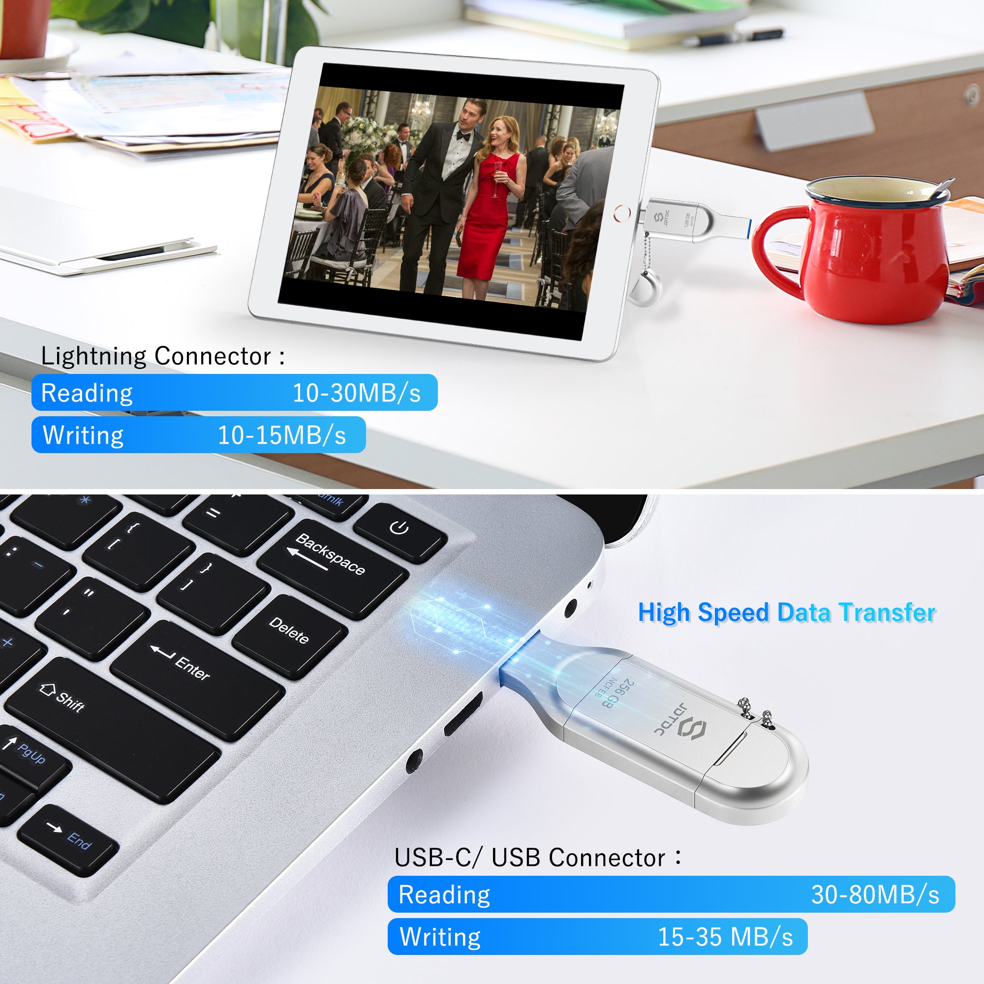 3 in 1 USB Flash Drive Back Up Photos Videos Contacts