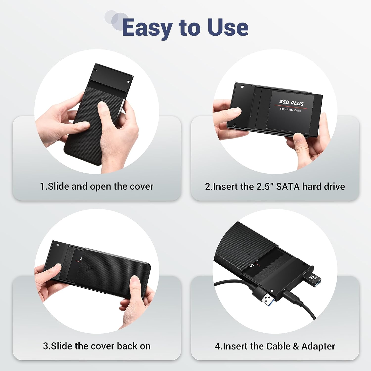 Auto Backup External Hard Drive Enclosure