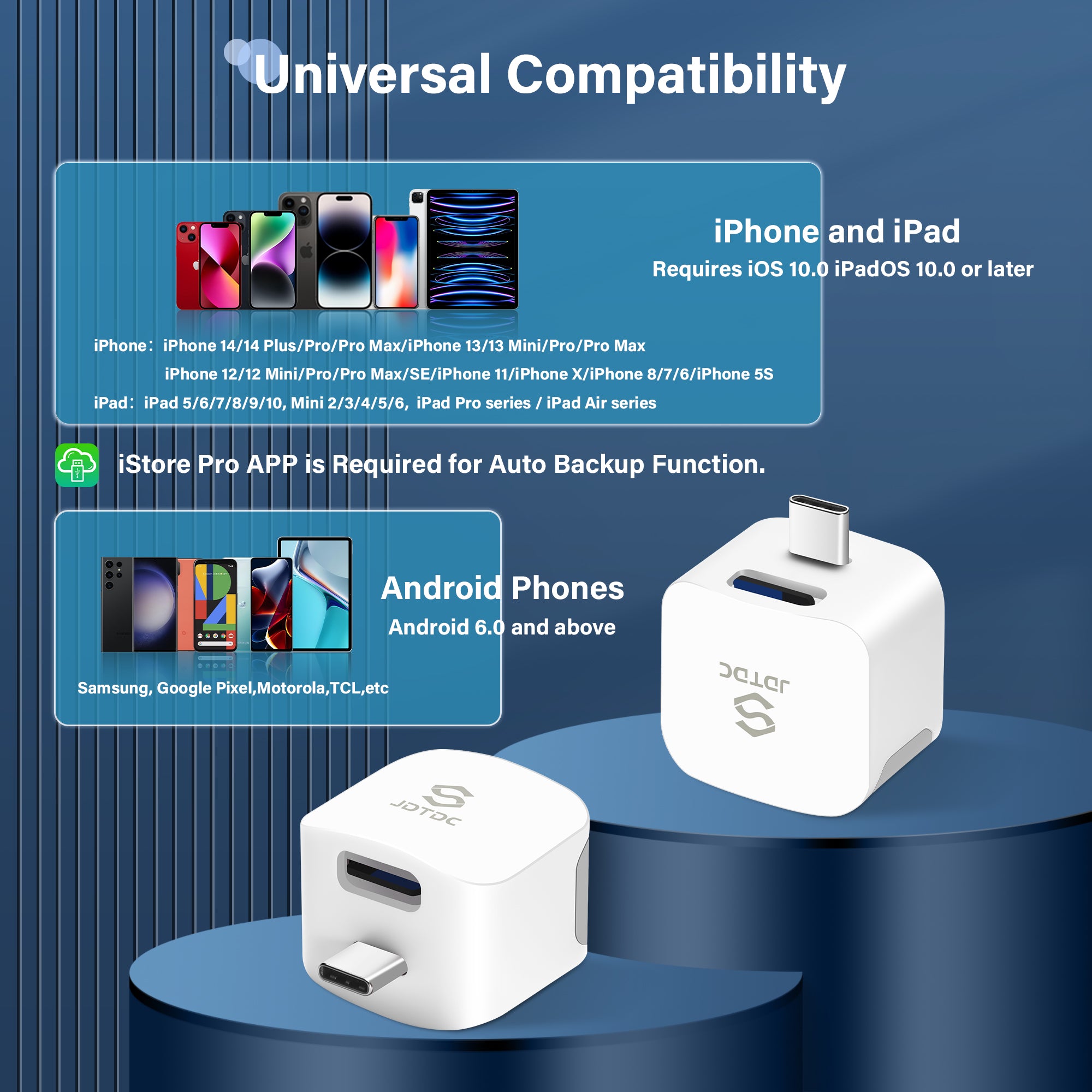 Auto Backup Data Cube Type-C Port Photo Storage Devices