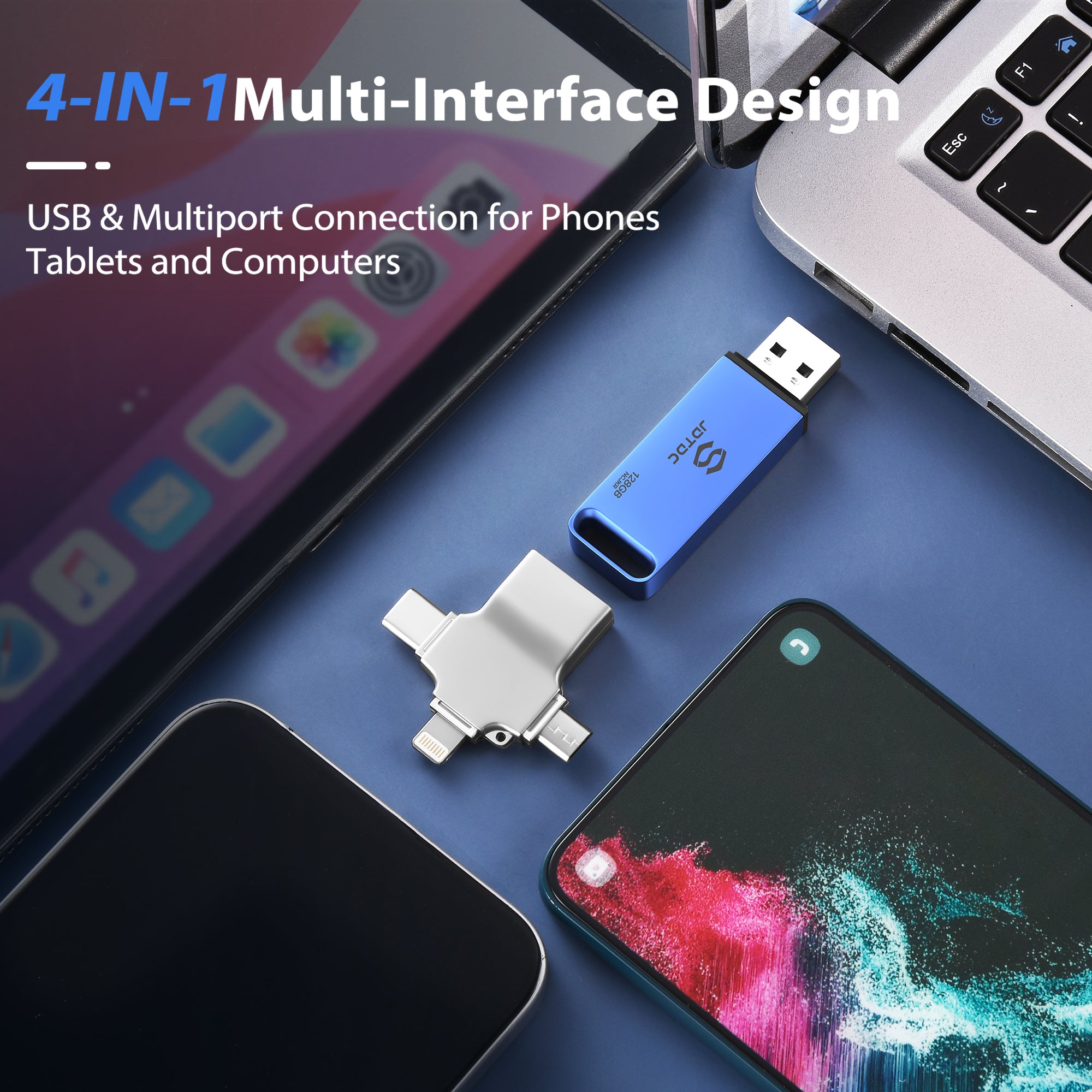 Auto Back up USB Flash Drive for All Devices 4 in 1 – JDTDC