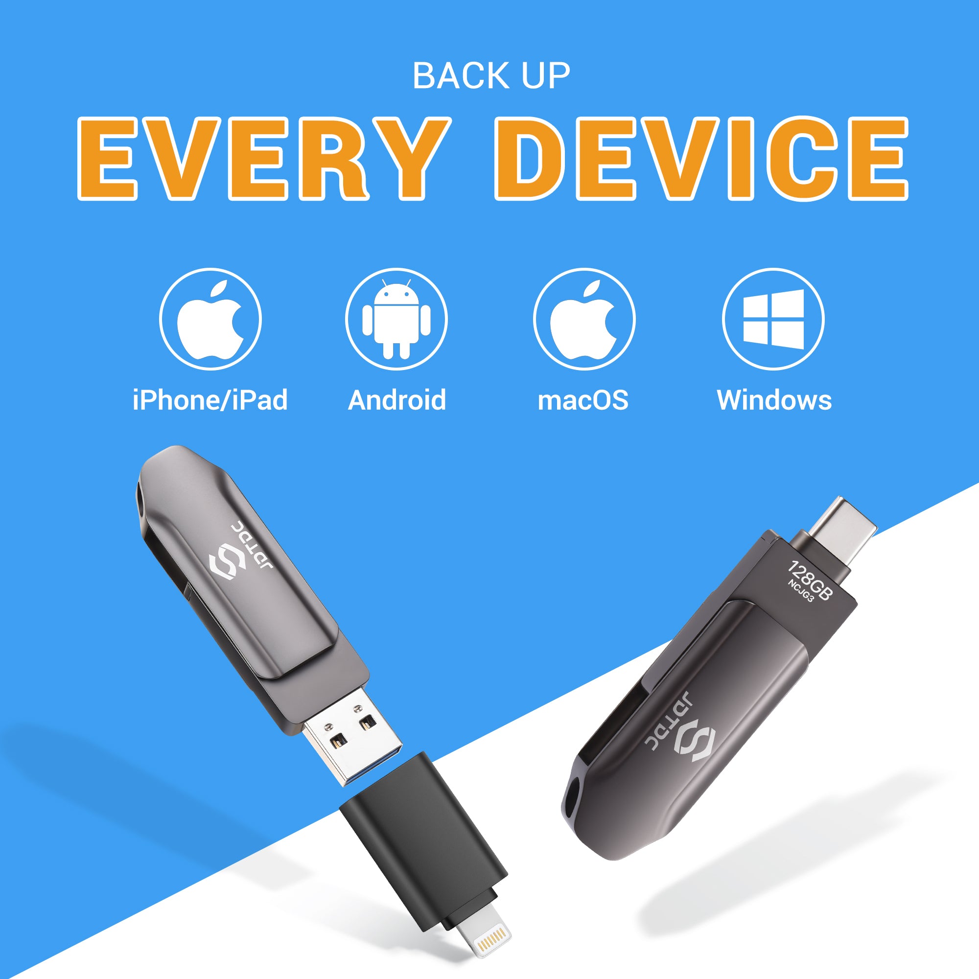Computer Back Up Usb 3 in 1 Auto Back up USB Flash Drive for All Device – JDTDC