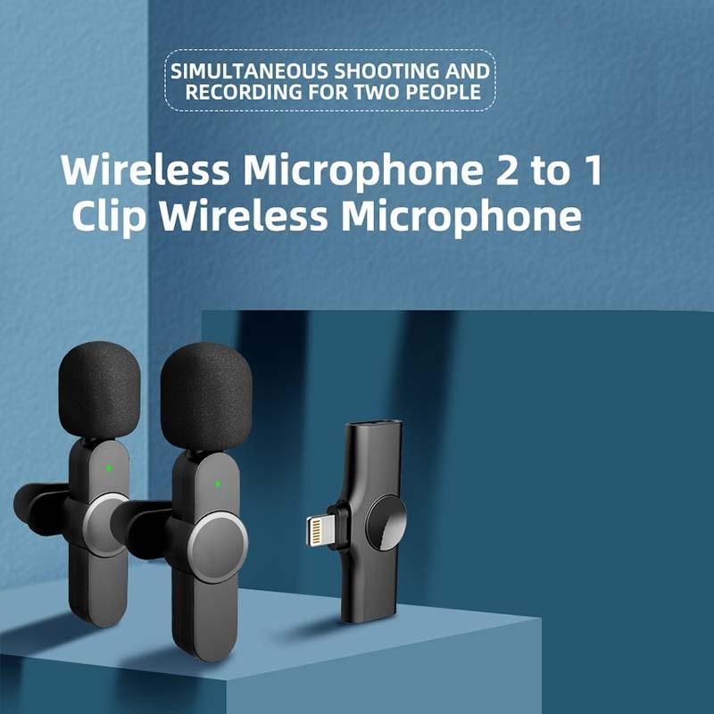 Wireless Lavalier Microphones for iPhone iPad